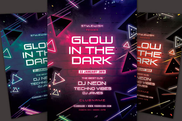 Glow Flyer Templates – Free & Premium Get PSD, Ai, Word, Doc, InDesign, Publisher, Vector, EPS, PNG Formats Download